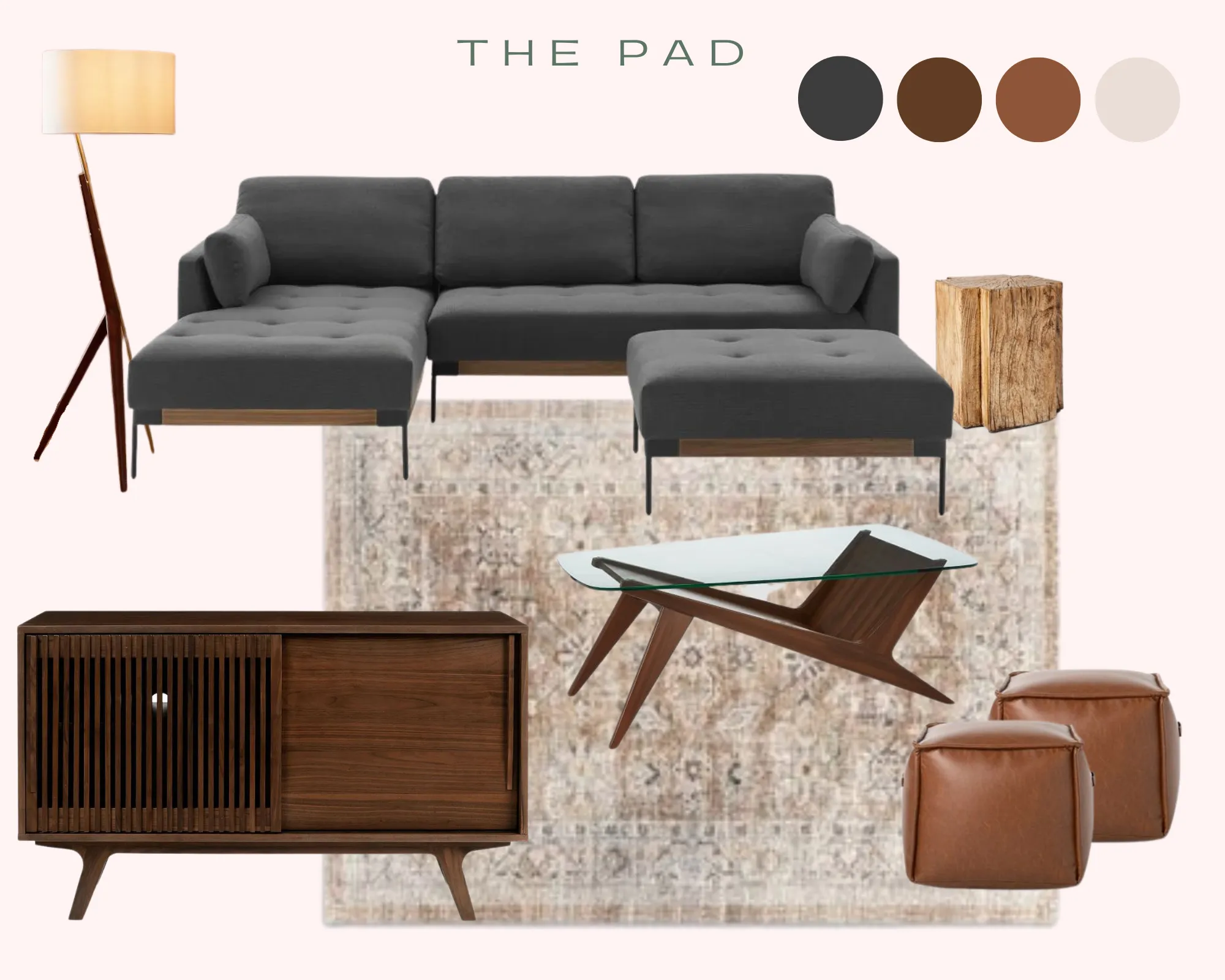 The Pad — Living Room moodboard